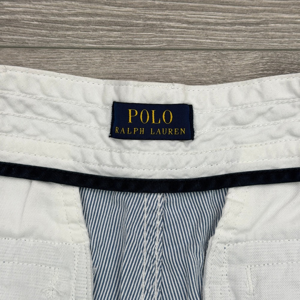 Polo Ralph Lauren Cargo Shorts Mens 33 Blue White Stripe Paratrooper Military - Picture 5 of 13